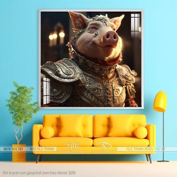 file tranh con giap hoi con heo decor 228