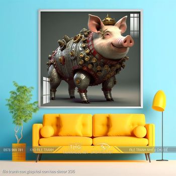 file tranh con giap hoi con heo decor 236