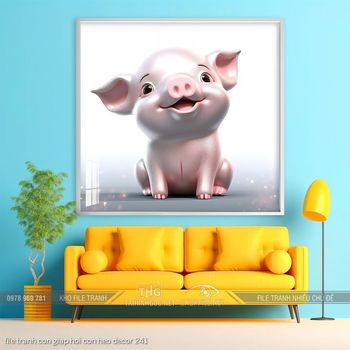 file tranh con giap hoi con heo decor 241