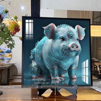 file tranh con giap hoi con heo decor 243