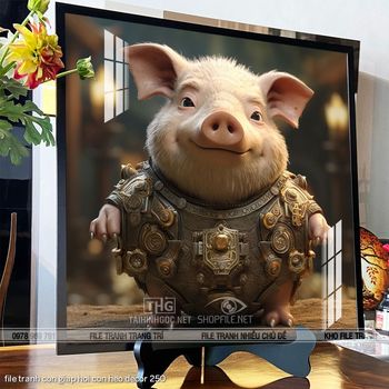 file tranh con giap hoi con heo decor 250