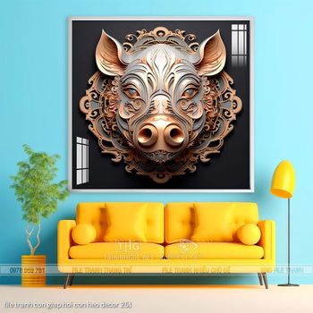file tranh con giap hoi con heo decor 251