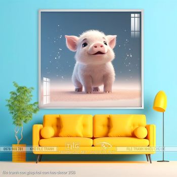 file tranh con giap hoi con heo decor 258