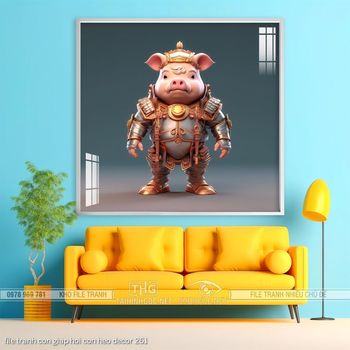 file tranh con giap hoi con heo decor 261