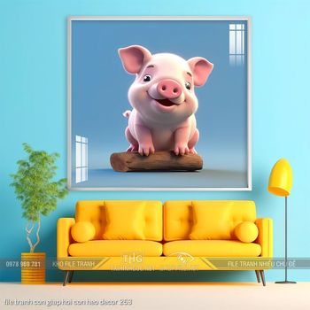 file tranh con giap hoi con heo decor 263