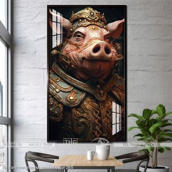 file tranh con giap hoi con heo decor 265