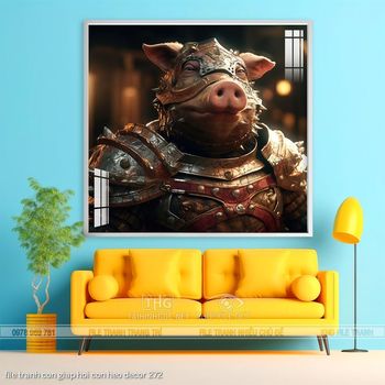 file tranh con giap hoi con heo decor 272