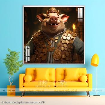 file tranh con giap hoi con heo decor 278