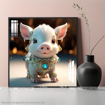file tranh con giap hoi con heo decor 279
