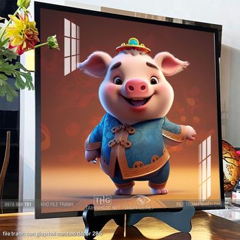 file tranh con giap hoi con heo decor 285