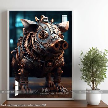 file tranh con giap hoi con heo decor 288
