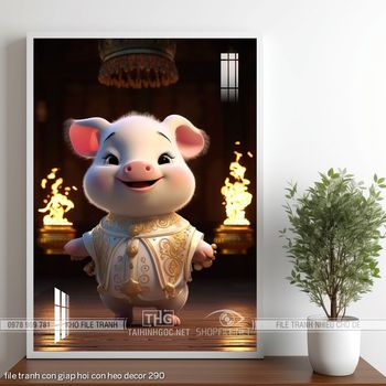 file tranh con giap hoi con heo decor 290