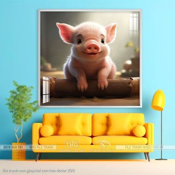 file tranh con giap hoi con heo decor 293