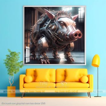 file tranh con giap hoi con heo decor 296
