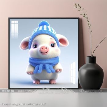 file tranh con giap hoi con heo decor 298