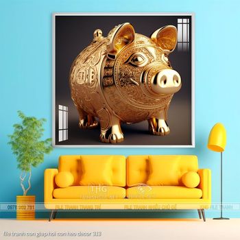 file tranh con giap hoi con heo decor 313