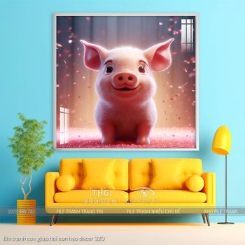 file tranh con giap hoi con heo decor 320