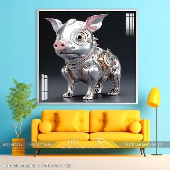 file tranh con giap hoi con heo decor 326