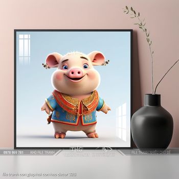 file tranh con giap hoi con heo decor 328