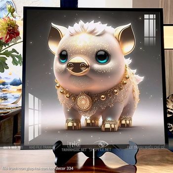 file tranh con giap hoi con heo decor 334