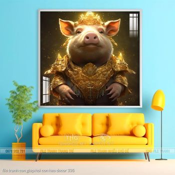 file tranh con giap hoi con heo decor 336
