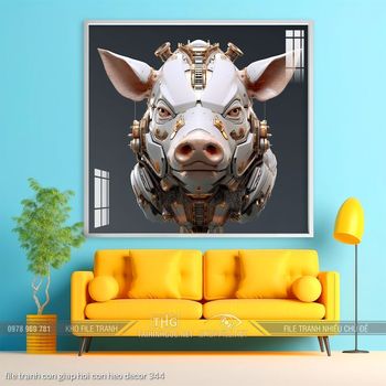 file tranh con giap hoi con heo decor 344