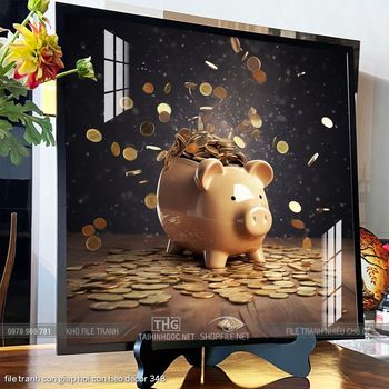 file tranh con giap hoi con heo decor 348