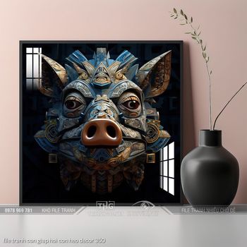 file tranh con giap hoi con heo decor 350