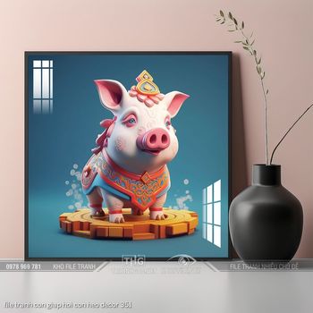 file tranh con giap hoi con heo decor 351