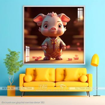 file tranh con giap hoi con heo decor 381