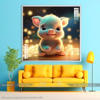 file tranh con giap hoi con heo decor 384