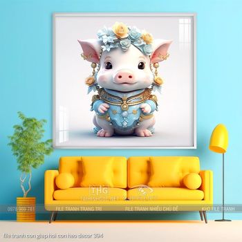 file tranh con giap hoi con heo decor 394
