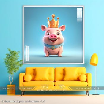 file tranh con giap hoi con heo decor 400