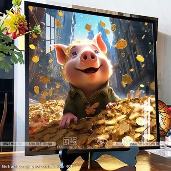 file tranh con giap hoi con heo decor 401