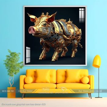 file tranh con giap hoi con heo decor 410