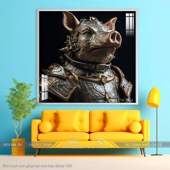 file tranh con giap hoi con heo decor 414