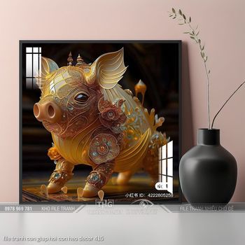 file tranh con giap hoi con heo decor 415