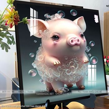 file tranh con giap hoi con heo decor 420