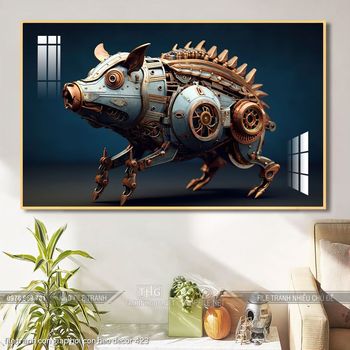 file tranh con giap hoi con heo decor 423