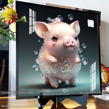 file tranh con giap hoi con heo decor 425