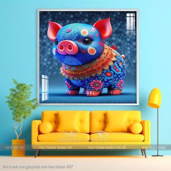 file tranh con giap hoi con heo decor 427
