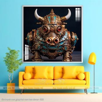 file tranh con giap hoi con heo decor 428