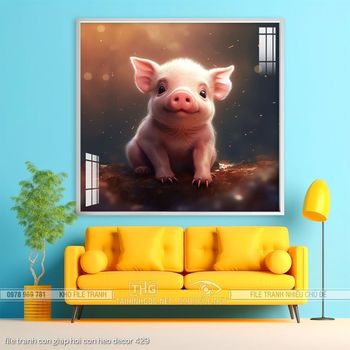file tranh con giap hoi con heo decor 429