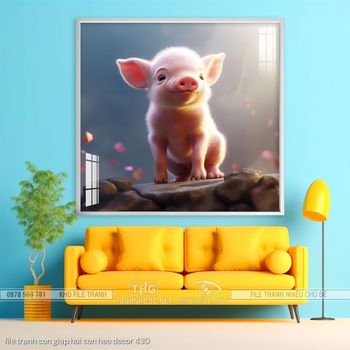 file tranh con giap hoi con heo decor 430