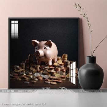 file tranh con giap hoi con heo decor 434