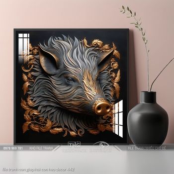 file tranh con giap hoi con heo decor 442