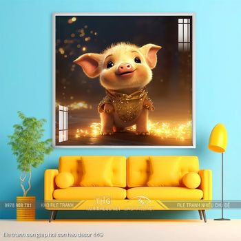 file tranh con giap hoi con heo decor 449