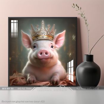 file tranh con giap hoi con heo decor 450