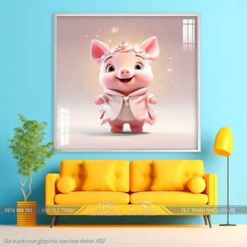 file tranh con giap hoi con heo decor 457