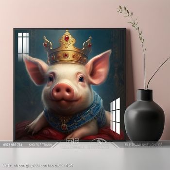 file tranh con giap hoi con heo decor 464